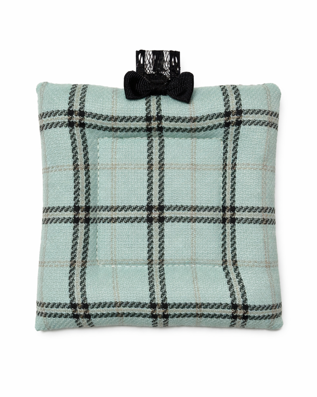 Mint Green Checked Fabric Coaster