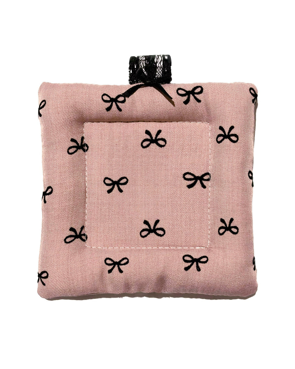 Pink Bow Print Fabric Coaster