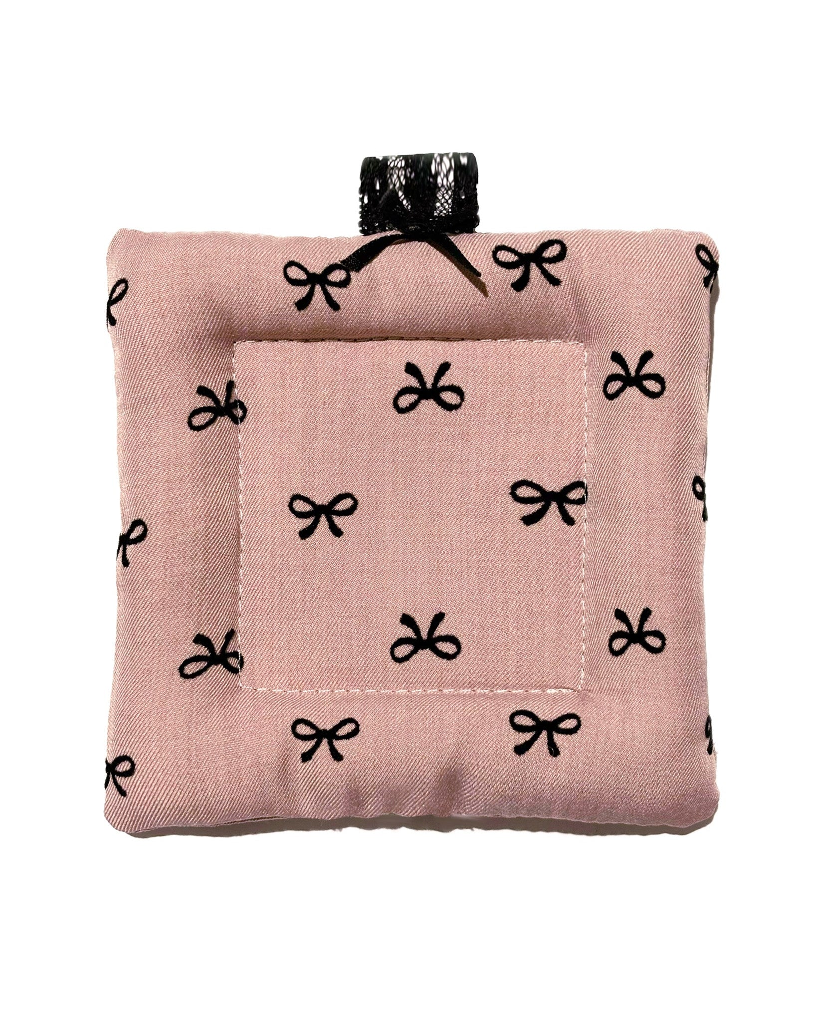Pink Bow Print Fabric Coaster
