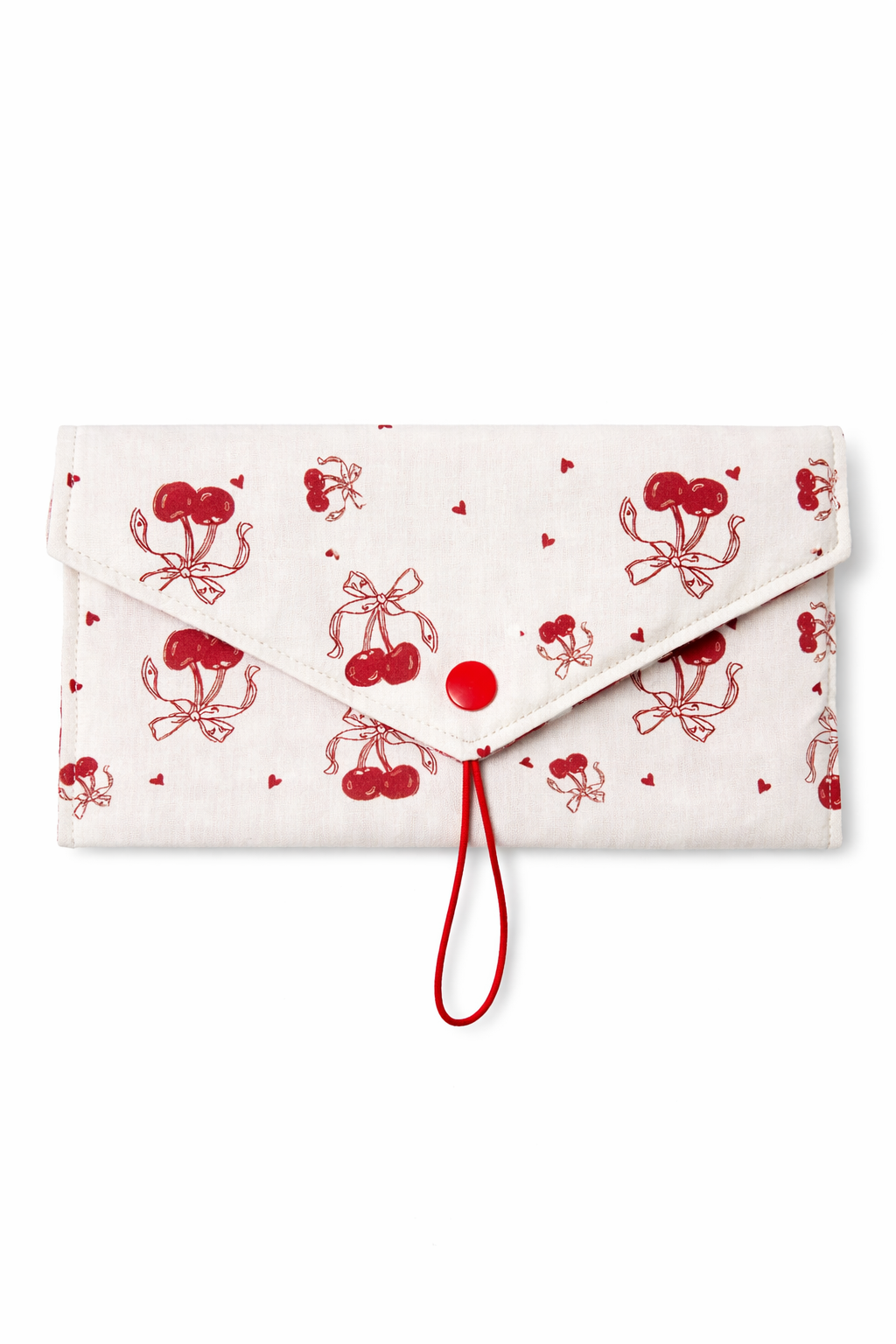 Cherry Print Envelope Pouch