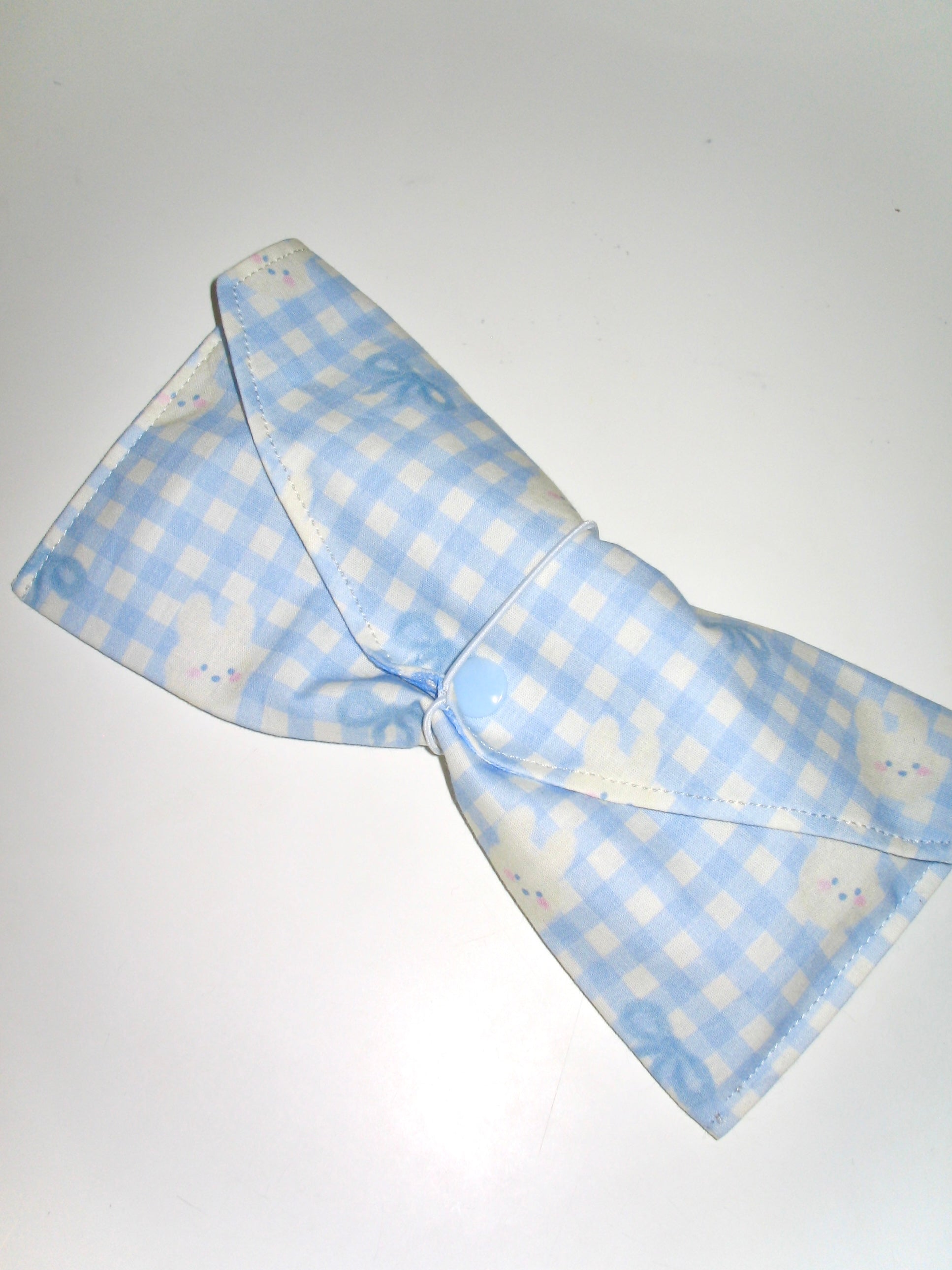 Blue Bunny Gingham Envelope Pouch