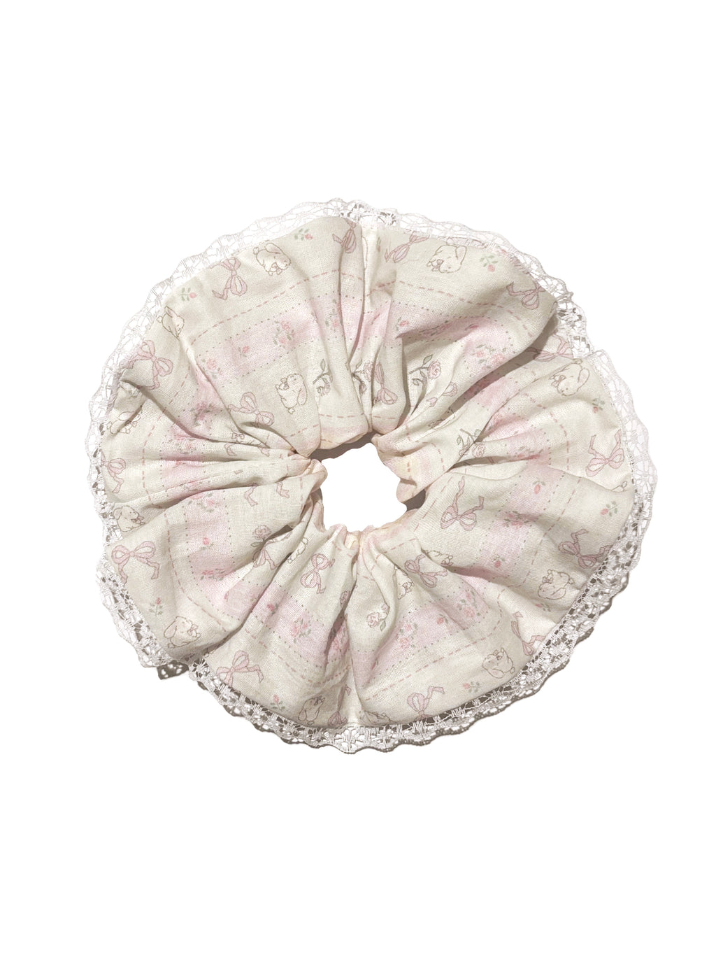 Bunny & Bow Lace Scrunchie
